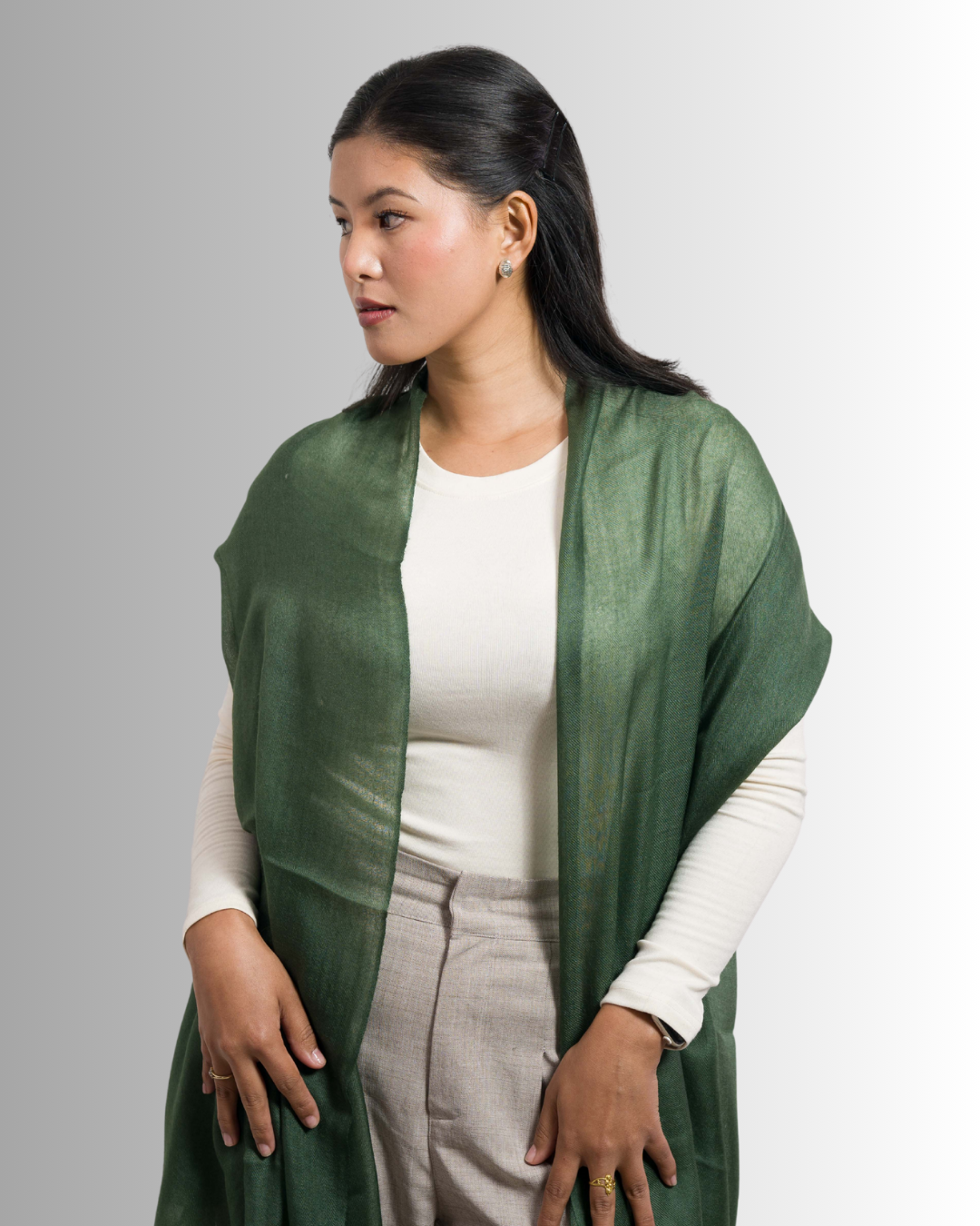 Dark Forest Green - Himalaya Pashmina