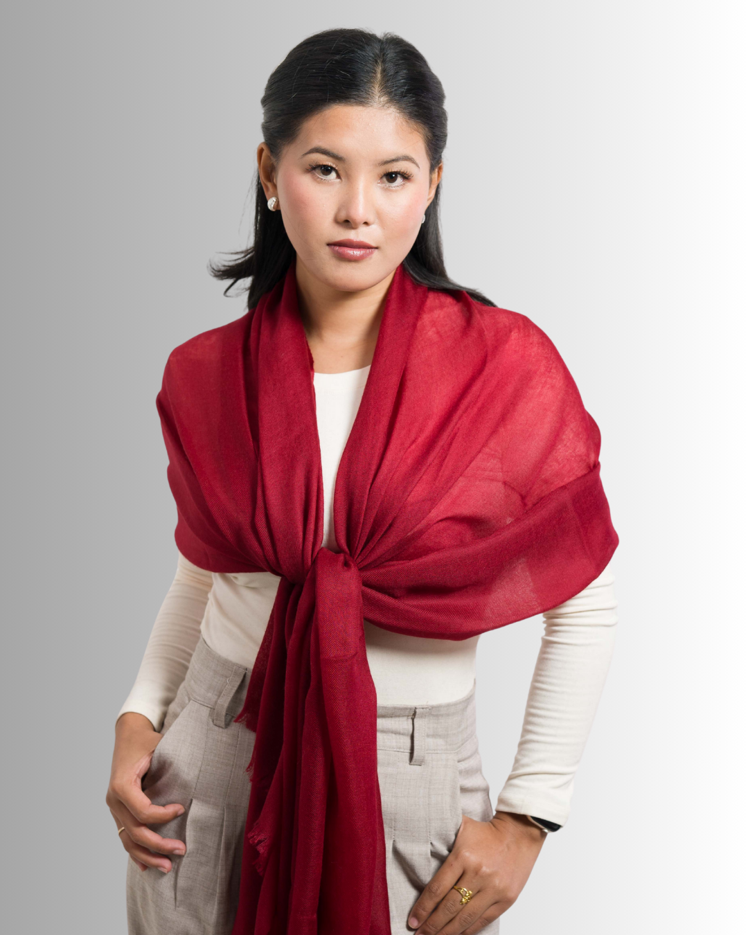 Cherry Red - Himalaya Pashmina