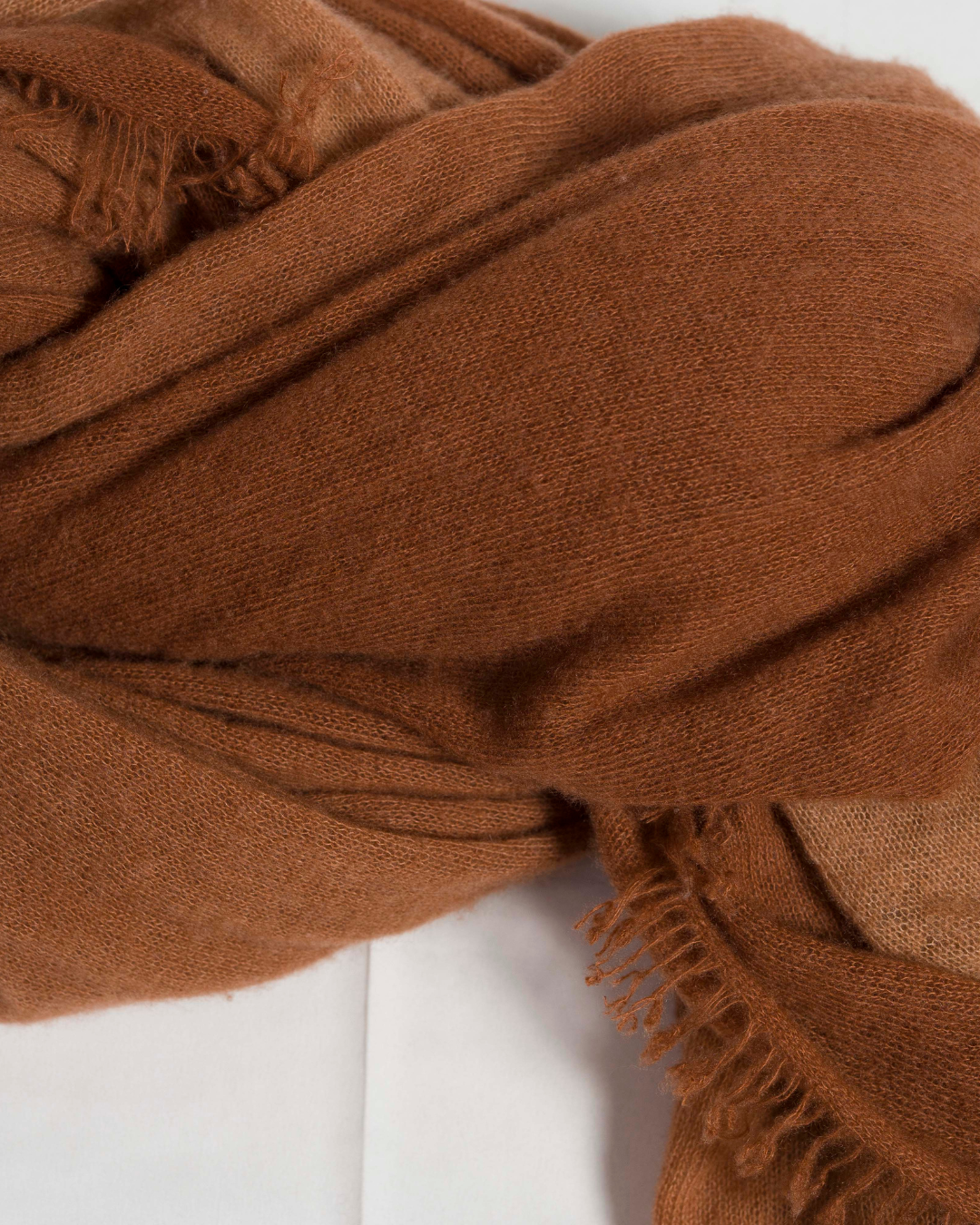 Knitted Khaki / Warm brown - Himalaya Pashmina