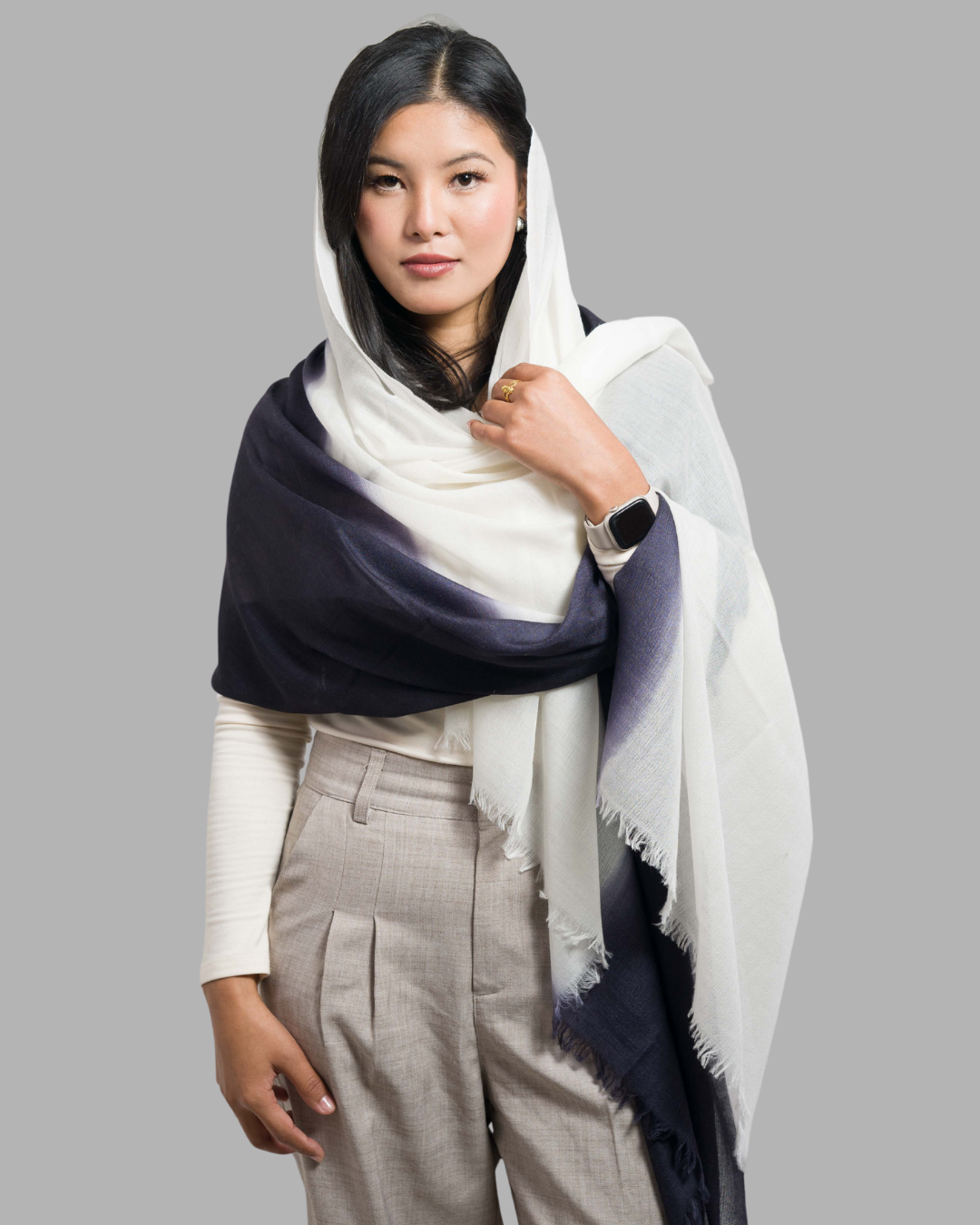 Black&White Ombre - Himalaya Pashmina