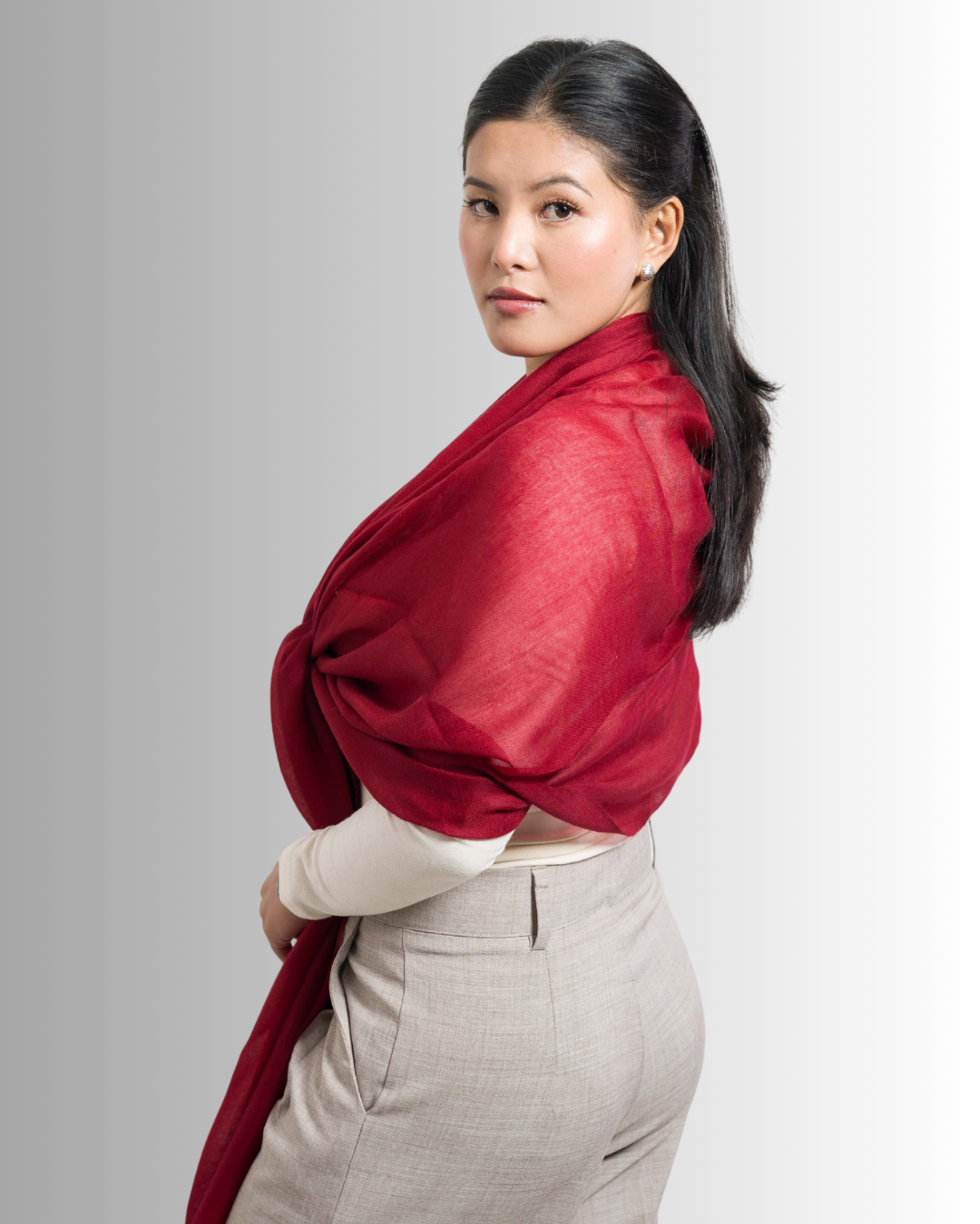 Cherry Red - Himalaya Pashmina