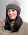 Alpine Duo Reversible Cashmere Beanie - Himalaya Pashmina